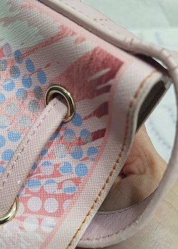 Beymen Pembe Yılan Desenli Çanta - Görsel 5