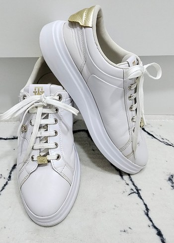 TOMMY Beyaz Kadın Dolgu Topuklu Spor Ayakkabı - Görsel 2