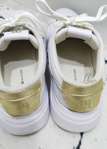 TOMMY Beyaz Kadın Dolgu Topuklu Spor Ayakkabı - Görsel 4