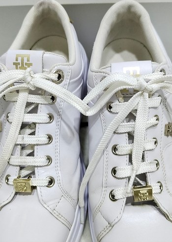 TOMMY Beyaz Kadın Dolgu Topuklu Spor Ayakkabı - Görsel 3