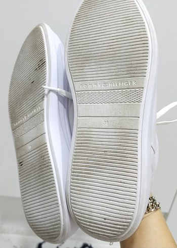 TOMMY Beyaz Kadın Dolgu Topuklu Spor Ayakkabı - Görsel 5