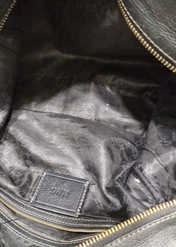 MANGO Kemer Detaylı Siyah Deri Kadın Çanta GERCEK DANA DERİ - Görsel 7