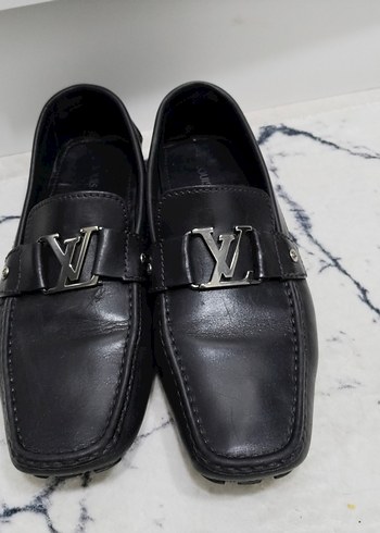 Louis Vuitton Klasik Siyah Deri Tokalı Erkek Loafer #46 numara - Görsel 2