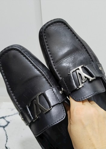 Louis Vuitton Klasik Siyah Deri Tokalı Erkek Loafer #46 numara - Görsel 4