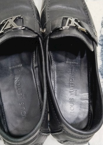 Louis Vuitton Klasik Siyah Deri Tokalı Erkek Loafer #46 numara - Görsel 3