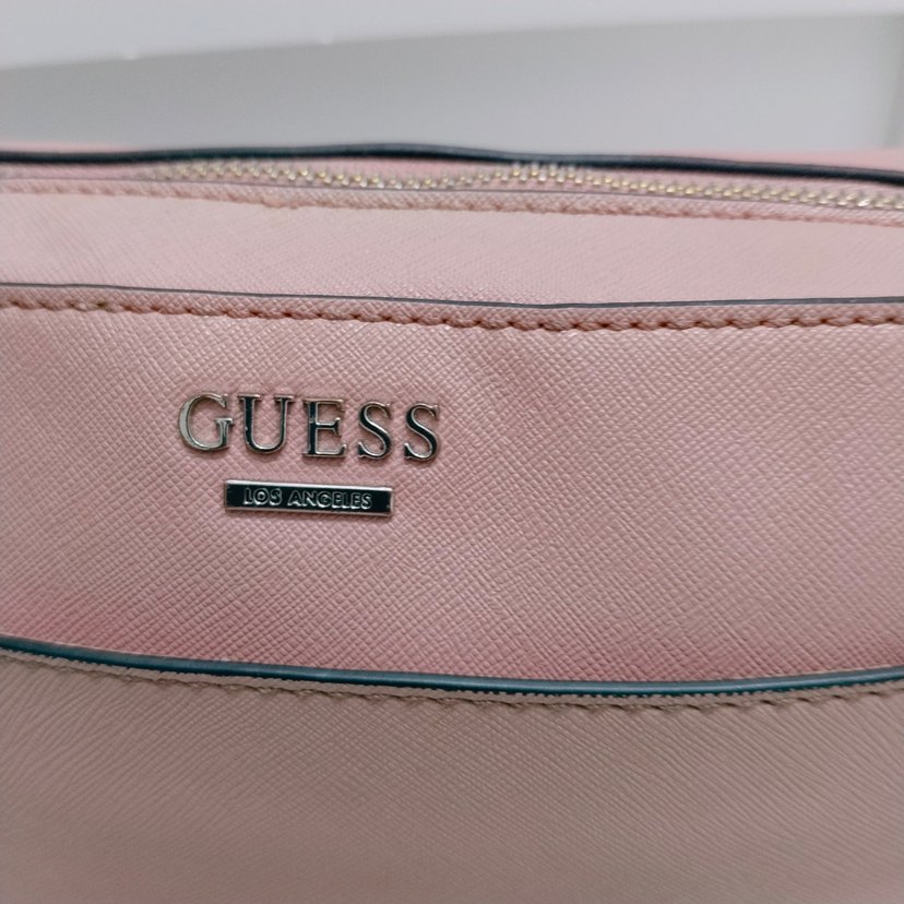 Guess Pudra Pembe Deri Kadın Çapraz Çanta - Görsel 5