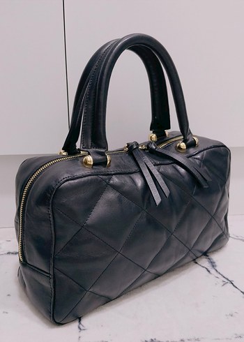 Klasik Siyah hakiki Deri Kadın Çanta İran markasi - Görsel 2