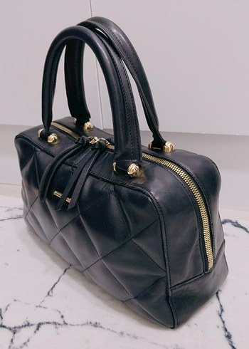 Klasik Siyah hakiki Deri Kadın Çanta İran markasi - Görsel 5