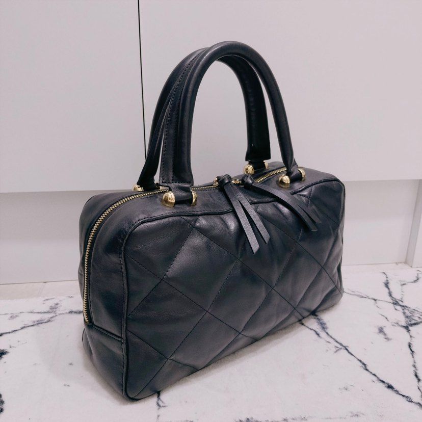 Klasik Siyah hakiki Deri Kadın Çanta İran markasi - Görsel 2