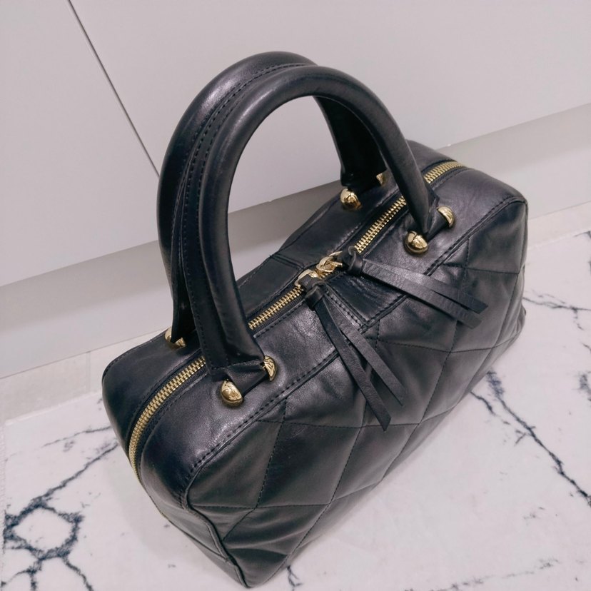 Klasik Siyah hakiki Deri Kadın Çanta İran markasi - Görsel 4