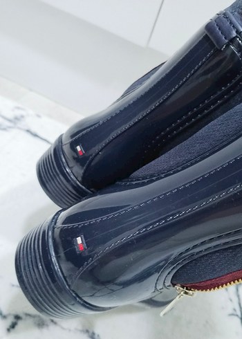 TOMMY Siyah Çizgili Dizüstü Lastik Çizme - Görsel 7