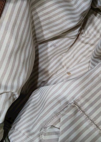 LACOSTE Bej Kadın Deri Tokalı Çanta hakiki deri - Görsel 9