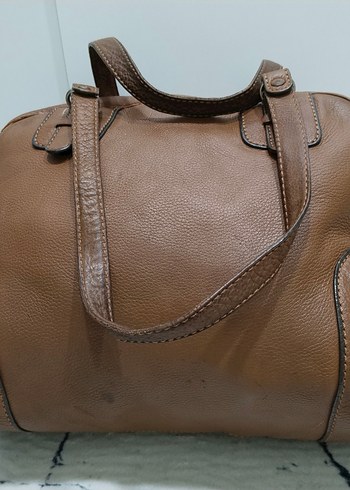 LACOSTE Bej Kadın Deri Tokalı Çanta hakiki deri - Görsel 3