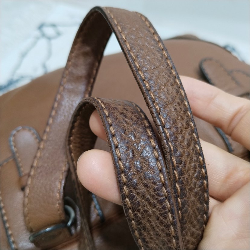 LACOSTE Bej Kadın Deri Tokalı Çanta hakiki deri - Görsel 5