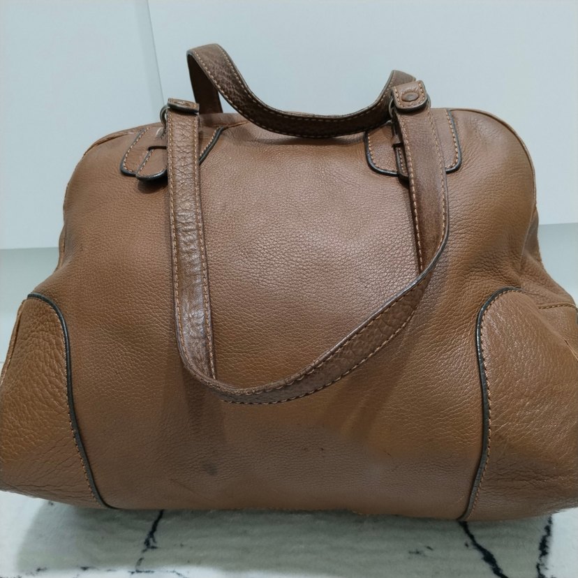 LACOSTE Bej Kadın Deri Tokalı Çanta hakiki deri - Görsel 3