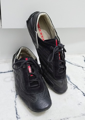 PRADA Siyah Bağcıklı Erkek Spor Ayakkabı - Görsel 4