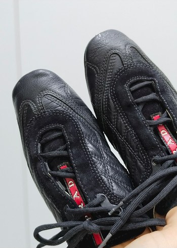 PRADA Siyah Bağcıklı Erkek Spor Ayakkabı - Görsel 5