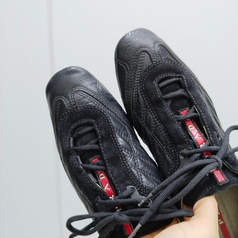 PRADA Siyah Bağcıklı Erkek Spor Ayakkabı - Görsel 5