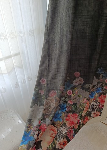 46 Beden robalı krep elbise