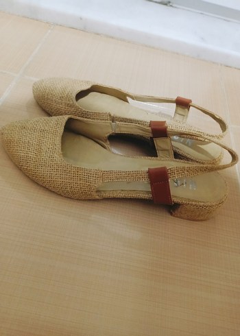 Zara Bej hasır Kadın ayakkabı