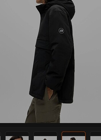 xs Beden siyah Renk Pull & Bear kanguru mont