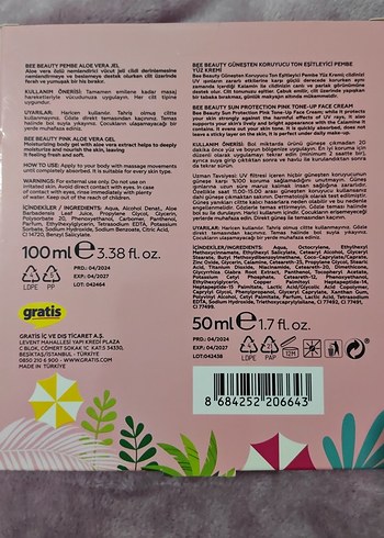 Bee Beauty Pembe Yaz Güneş Seti SPF 50 - Görsel 2
