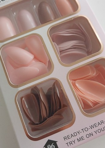 Pastel Bej Takma Tırnak Seti - Görsel 3