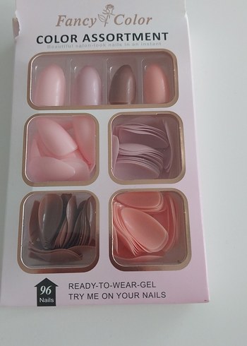 Pastel Bej Takma Tırnak Seti - Görsel 2