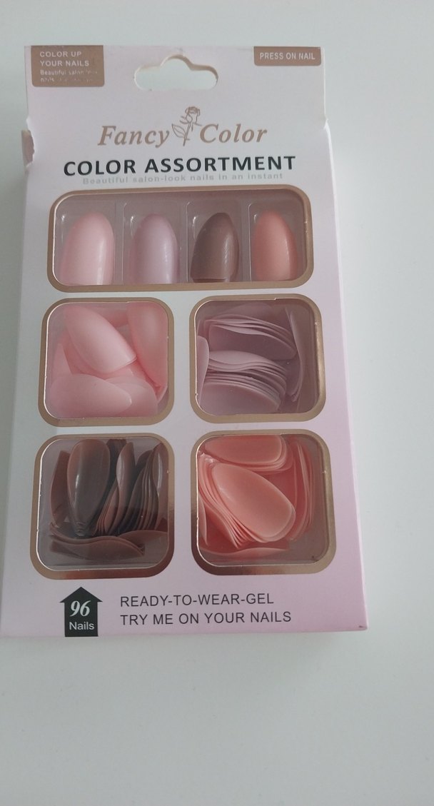 Pastel Bej Takma Tırnak Seti - Görsel 2