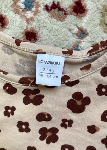 Kız Çocuk Bohem Pastel Kahverengi Uzun Kollu Tişört - Görsel 2