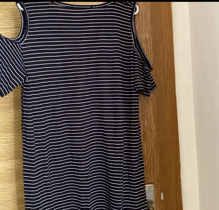 Gri Çizgili Baskılı Kedi Desenli Kıyafet - Görsel 3