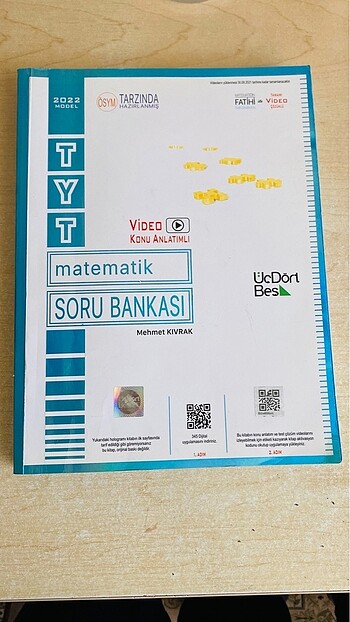 üçdörtbeş yayınları tyt matematik soru bankası
