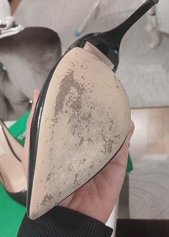 39 Beden yeşil Renk Kadın Yeşil Parlak Stiletto Topuklu Ayakkabı