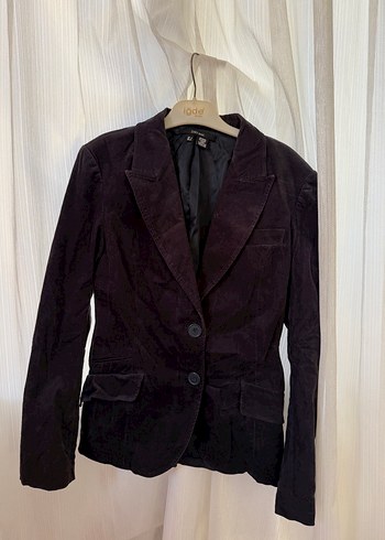 Zara Koyu Siyah Kadife Blazer Ceket