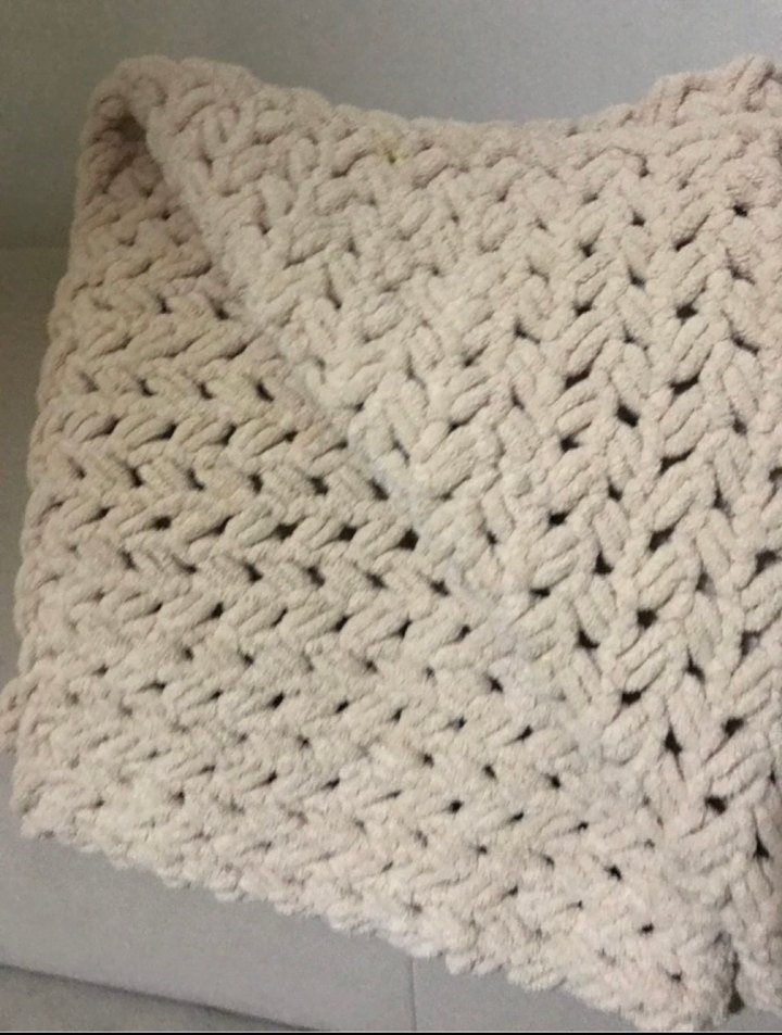 Bej Örgü Çocuk Battaniyesi - Görsel 2