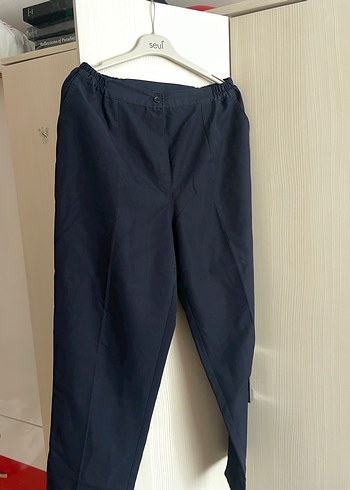 Lacivert
 Keten Rahat Kesim Kadın Pantolon - Görsel 3