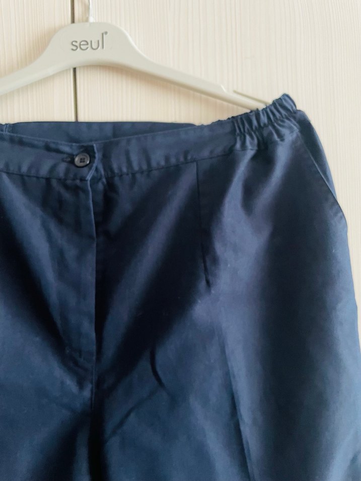 Lacivert
 Keten Rahat Kesim Kadın Pantolon - Görsel 2