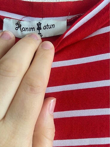 40 Beden Hanım hatun çizgili tunik