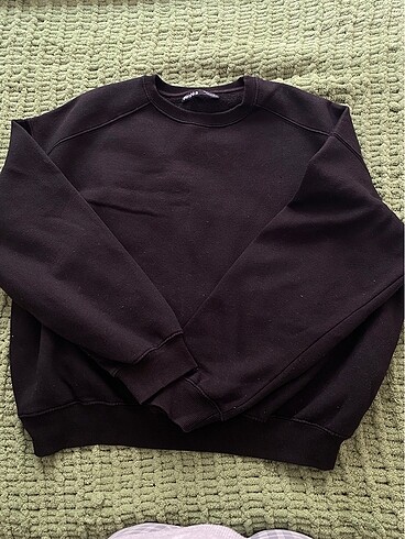 Bershka siyah geniş kesim sweatshirt