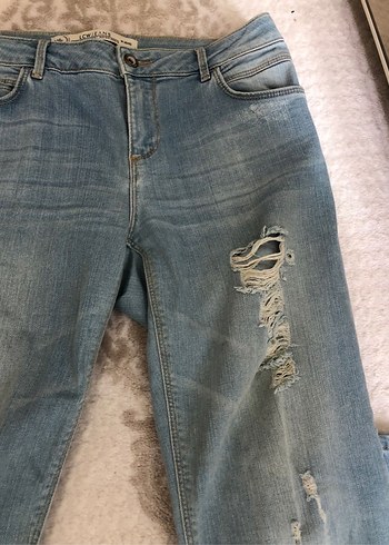 Gri Mavi Kadın Denim Rahat Kesim Jean - Görsel 5