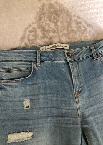 Gri Mavi Kadın Denim Rahat Kesim Jean - Görsel 4