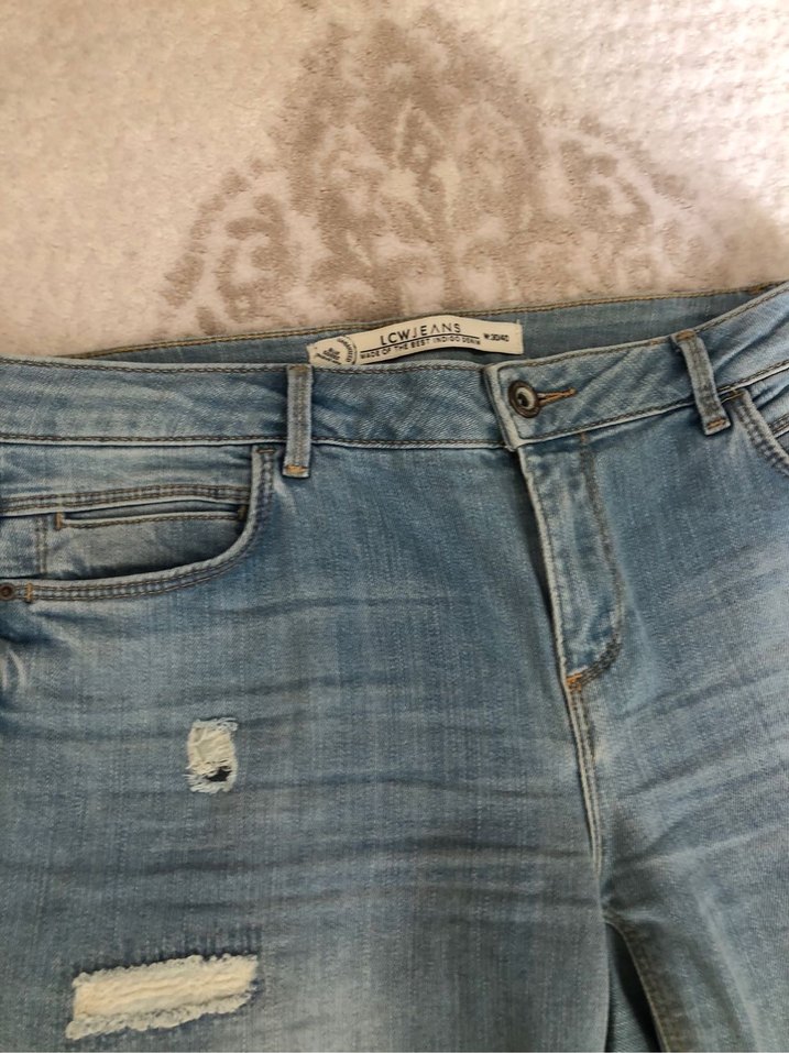 Gri Mavi Kadın Denim Rahat Kesim Jean - Görsel 4