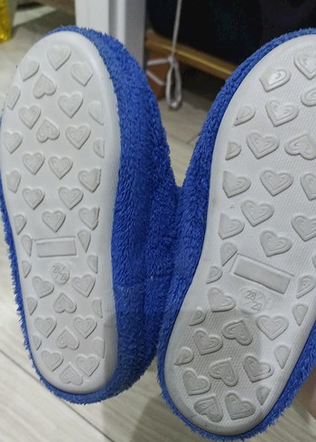 Mavi Erkek Çocuk Sıcak Terlik Velcro - Görsel 3
