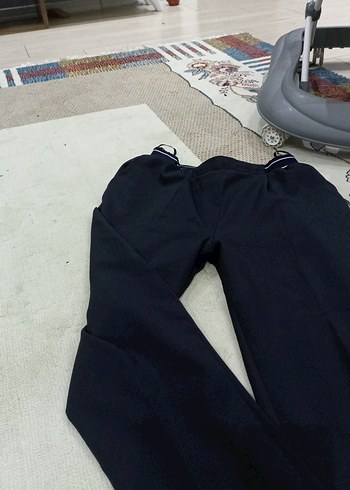 Siyah Nakışlı Kadın Salaş Kumaş Pantolon - Görsel 3