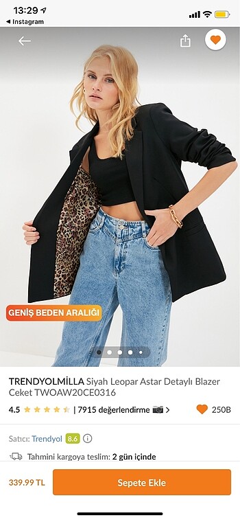 Siyah bLazer ceket
