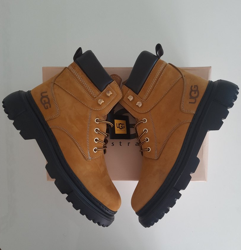 UGG Erkek Taba Süet Bağcıklı Street Style Bot - Görsel 4
