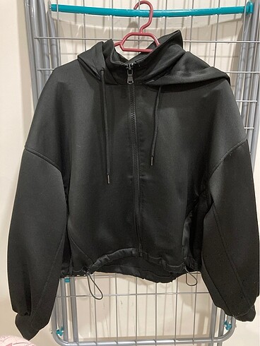 Zara crop kapüşonlu ceket