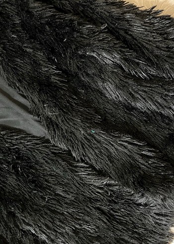 Siyah Kadın Kürk Detaylı Ceket - Görsel 3