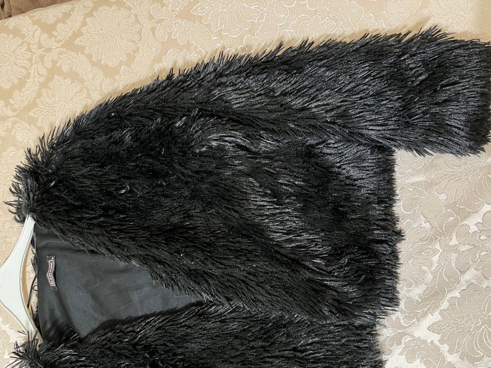 Siyah Kadın Kürk Detaylı  Ceket - Görsel 4