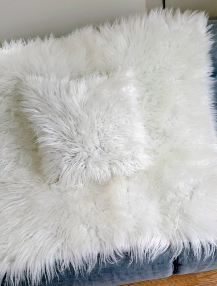 ithal peluş koltuk yatak şal yastik - Görsel 2